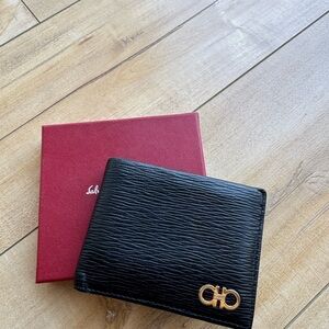 Ferragamo Black Leather Wallet